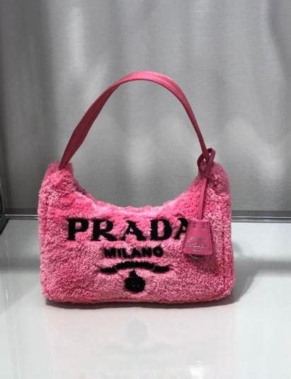 prada pink fuzzy bag|prada bag re edition.